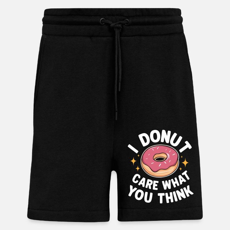 Donut Donuts Candy Bagel - Shorts - made by SPREAD - SOLID BLACK