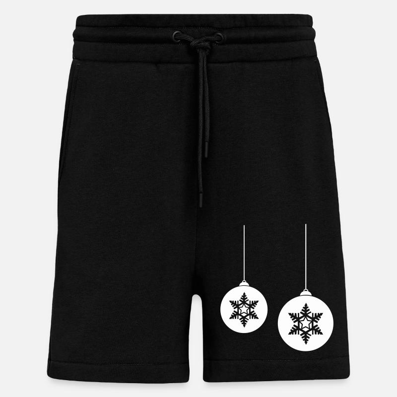Christmas ball star 2 - Shorts - made by SPREAD - SOLID BLACK