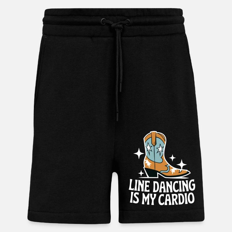 Danse en ligne Danseurs - Short bio décontracté fabriqué en UE - SOLID BLACK