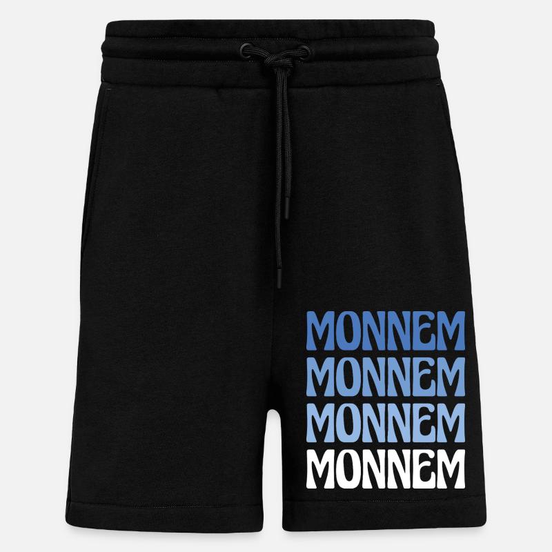Monnem Mannheim Dialect Gift - Short bio décontracté fabriqué en UE - SOLID BLACK