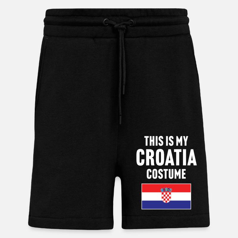 C’est mon costume de Croatie - Short bio décontracté fabriqué en UE - SOLID BLACK