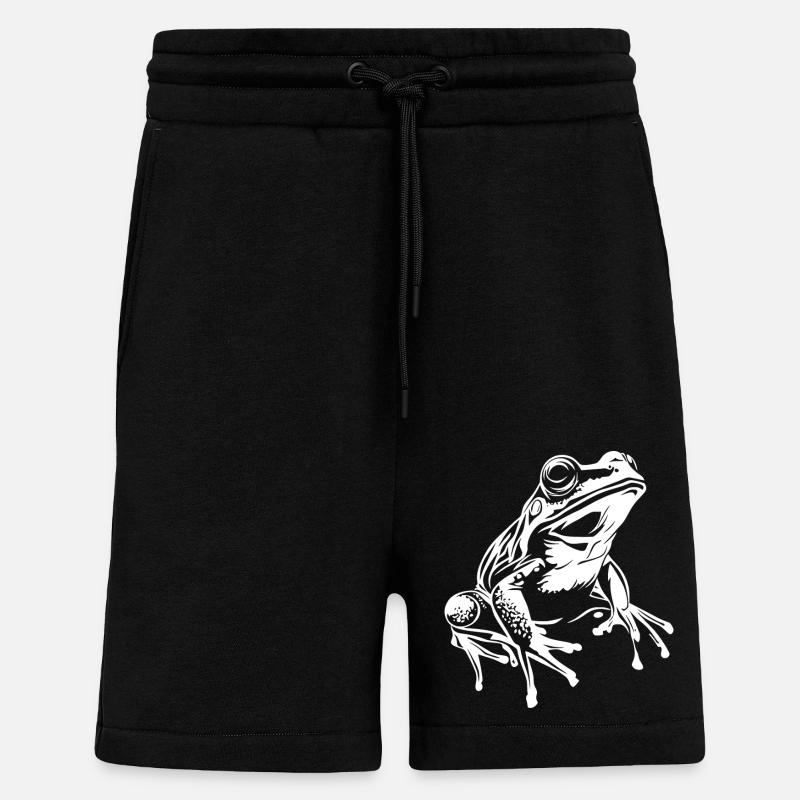 Frog Graphic - Shorts - made by SPREAD - SOLID BLACK