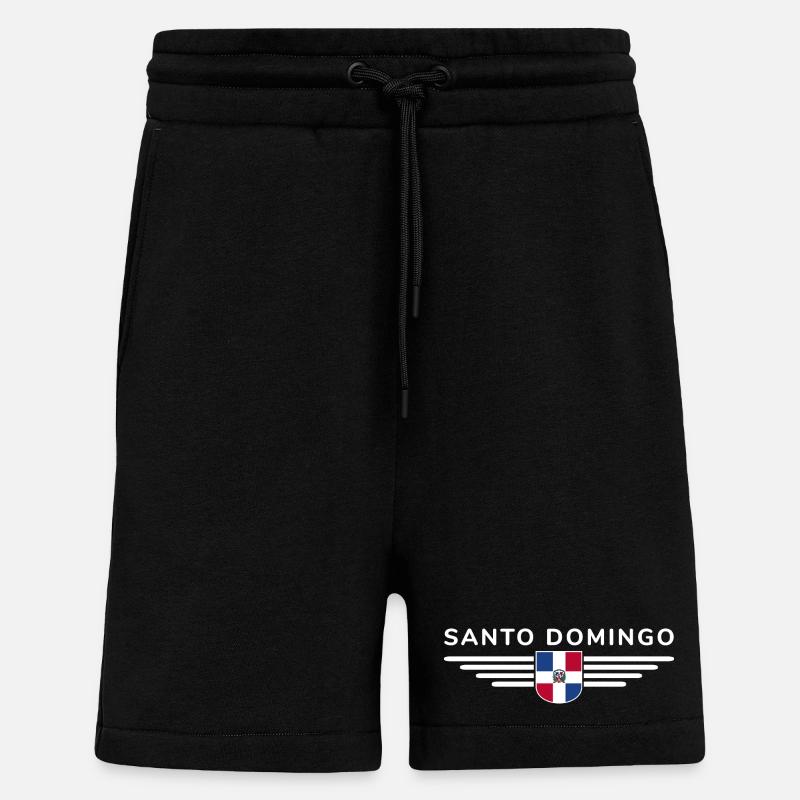Conception de t-shirt Santo Domingo - Short bio décontracté fabriqué en UE - SOLID BLACK