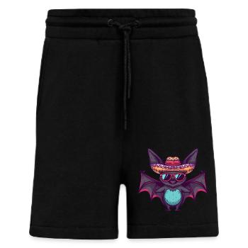 Bat Funny Sombrero - Shorts - made by SPREAD - SOLID BLACK - Front