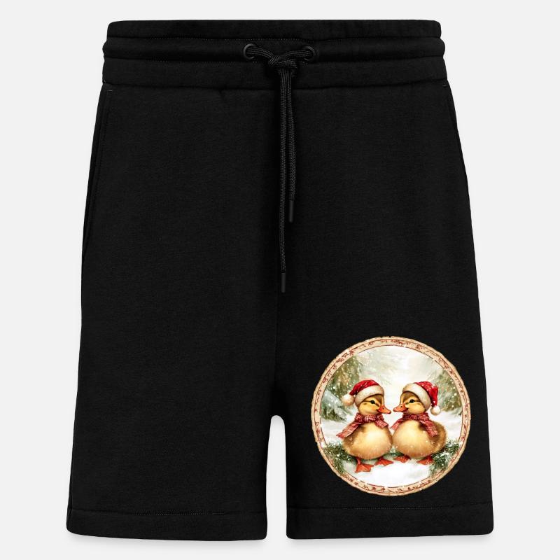 Weihnachten Entchen - Shorts - made by SPREAD - SOLID BLACK