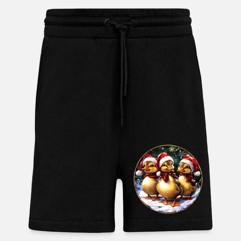 Entchen Weihnachtsmann - Shorts - made by SPREAD - SOLID BLACK