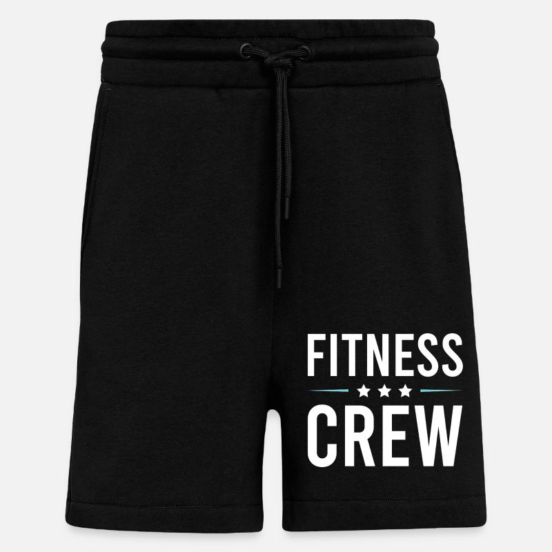Équipe de conditionnement physique - Short bio décontracté fabriqué en UE - SOLID BLACK