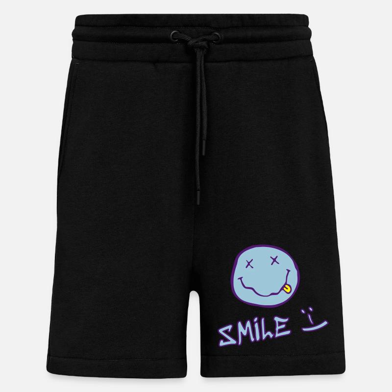 Lächelndes Gesicht - Shorts - made by SPREAD - SOLID BLACK