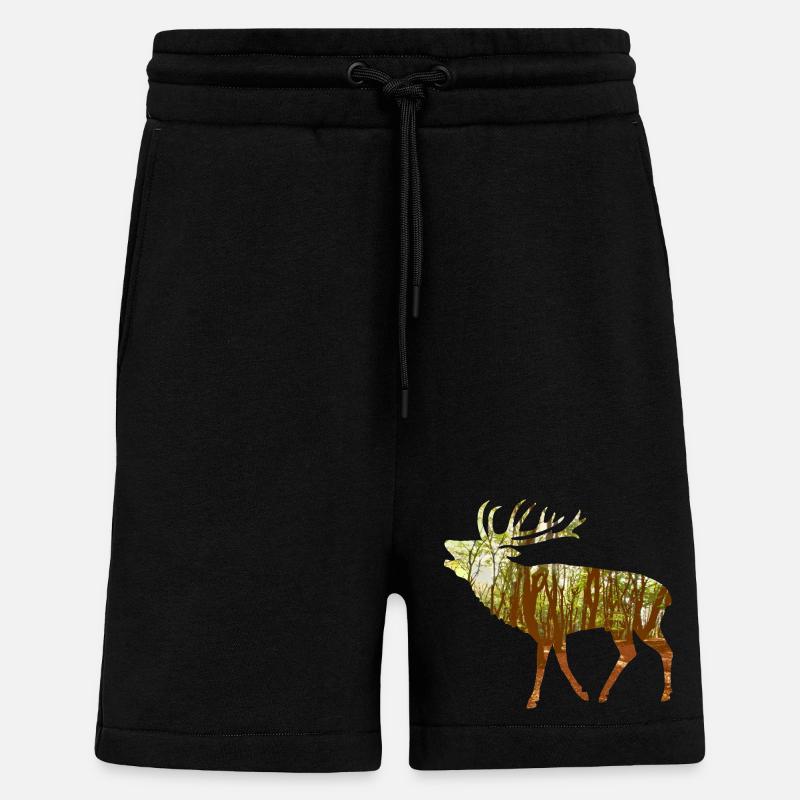 Röhrender Hirsch - Shorts - made by SPREAD - SOLID BLACK