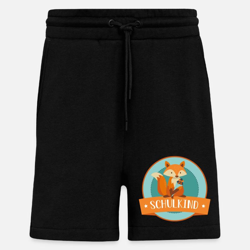 Schulkind - schlauer Fuchs - Schulbeginn - Shorts - made by SPREAD - SOLID BLACK