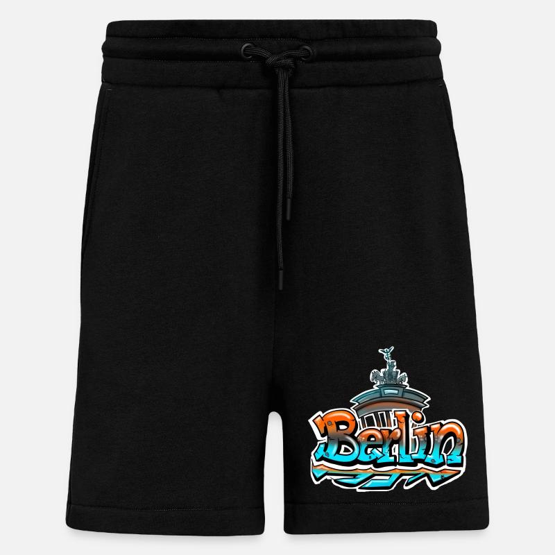 Berlin Graffiti Schriftzug - Shorts - made by SPREAD - SOLID BLACK