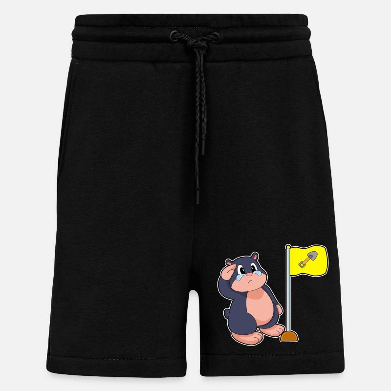 Mole flag - Shorts - made by SPREAD - SOLID BLACK