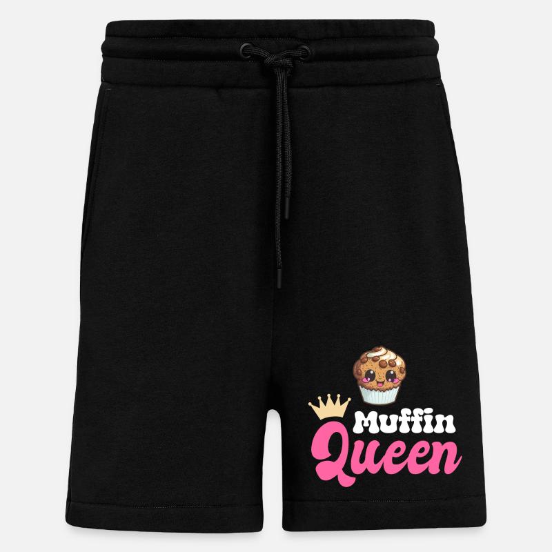 Muffin Baking Baker - Short bio décontracté fabriqué en UE - SOLID BLACK
