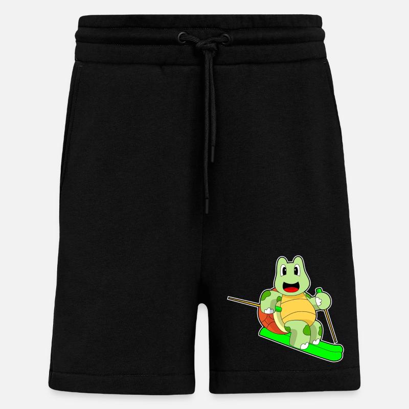 Turtle Skier Ski - Short bio décontracté fabriqué en UE - SOLID BLACK
