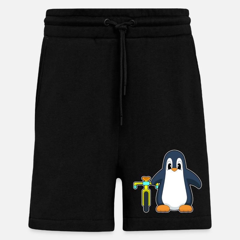 Pinguin Fahrrad - Shorts - made by SPREAD - SOLID BLACK