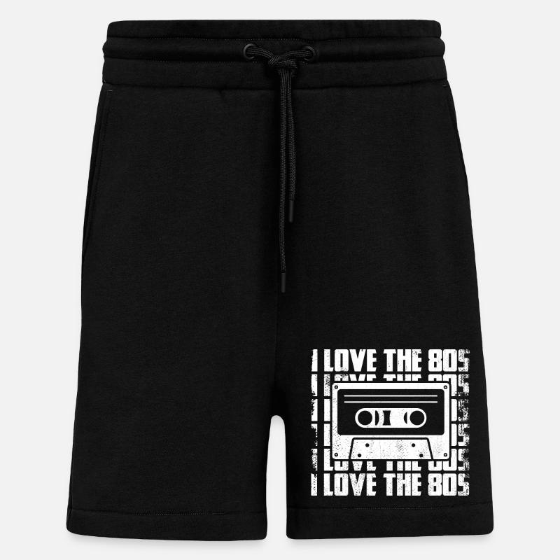 Ich liebe die 80er - Shorts - made by SPREAD - SOLID BLACK