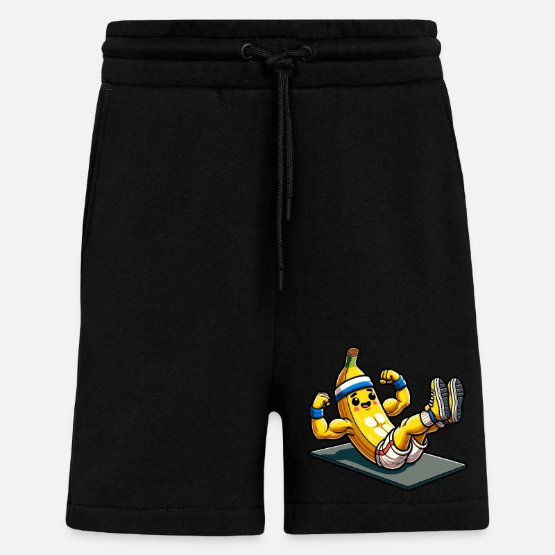 Défiez vos limites Bodybuilder Abdos - Short bio décontracté fabriqué en UE - SOLID BLACK