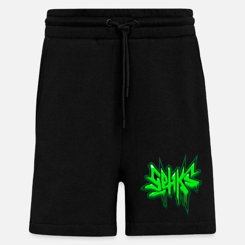 Sehks Vert 3D - Short bio décontracté fabriqué en UE - SOLID BLACK