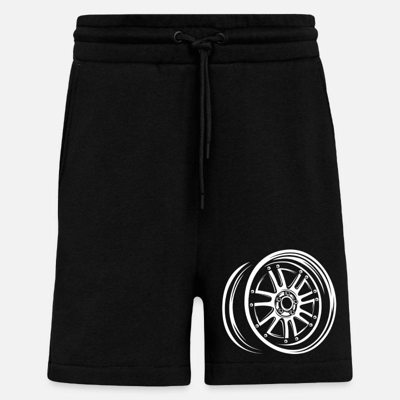 Stylish Tuning Rim – Auto-Design - Shorts - made by SPREAD - SOLID BLACK