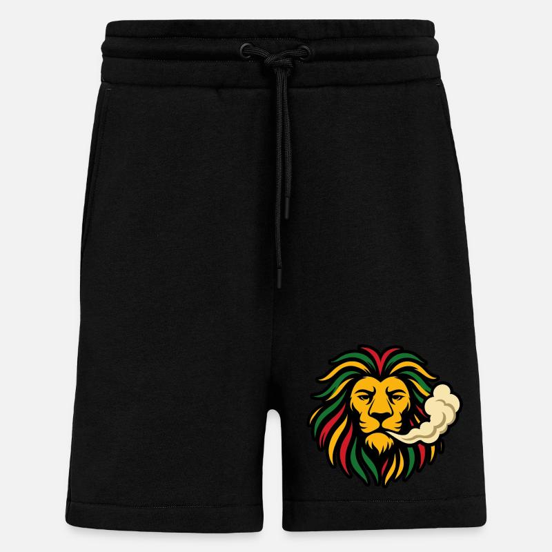 Reggae Löwe Rasta Design - Shorts - made by SPREAD - SOLID BLACK