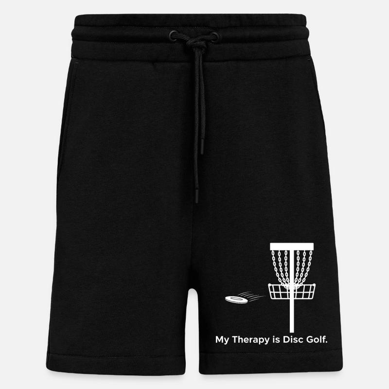 My Therapy is Disc Golf - Shorts - made by SPREAD - SOLID BLACK