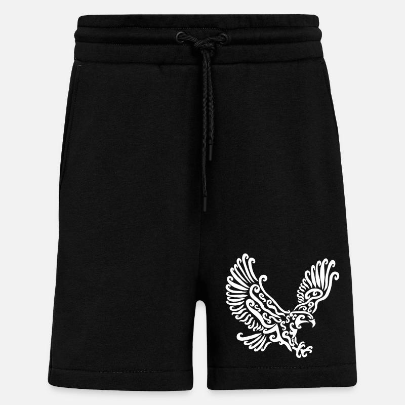 White Eagle - Shorts - made by SPREAD - SOLID BLACK