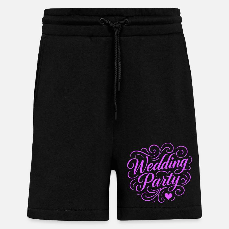 Fête de mariage Fête de mariage - Short bio décontracté fabriqué en UE - SOLID BLACK