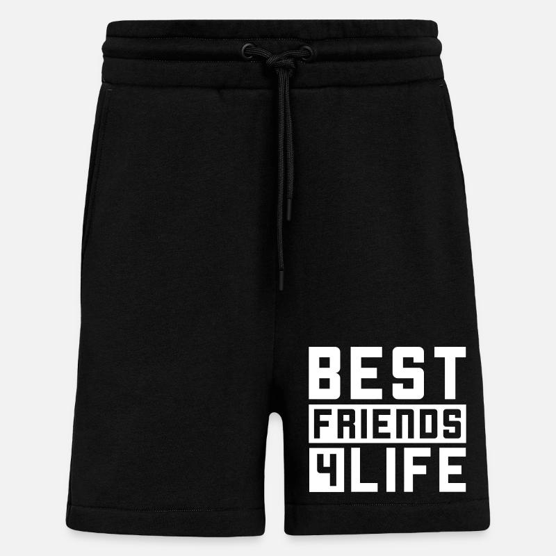 Beste Freunde Spruch Freundschaft - Shorts - made by SPREAD - SOLID BLACK