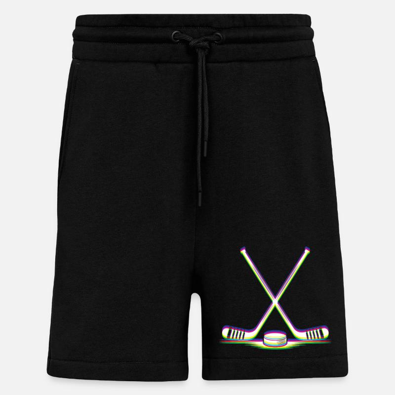 EDM Techno Hockeyschläger Rave Hockey - Shorts - made by SPREAD - SOLID BLACK