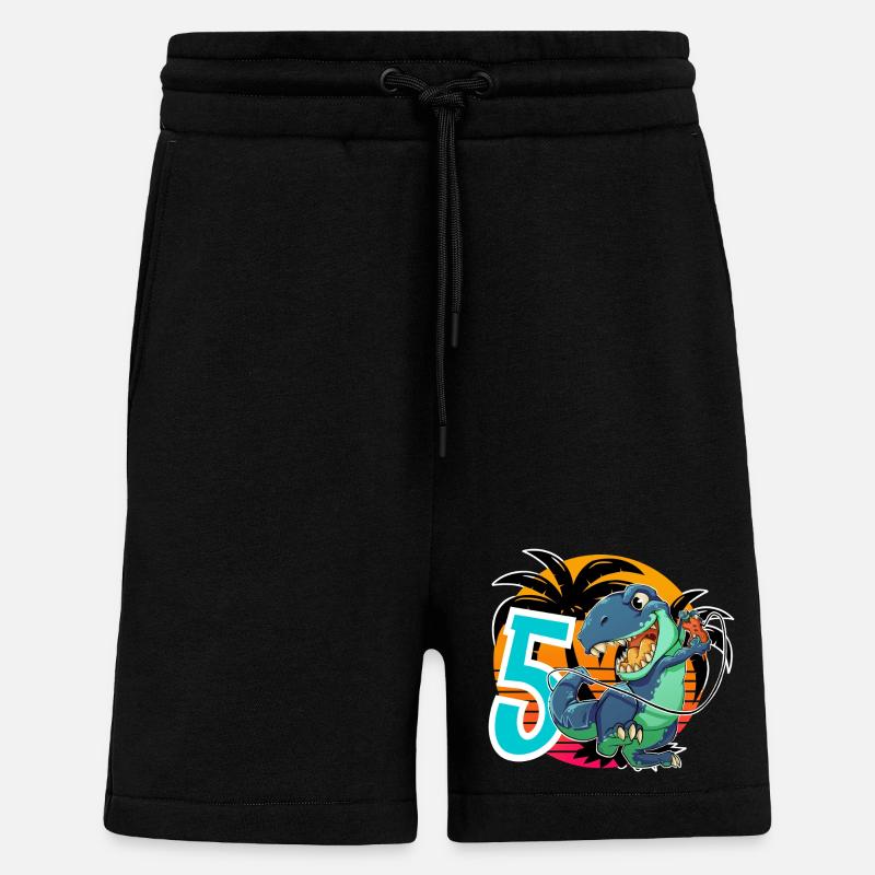 5 T Rex - Short bio décontracté fabriqué en UE - SOLID BLACK