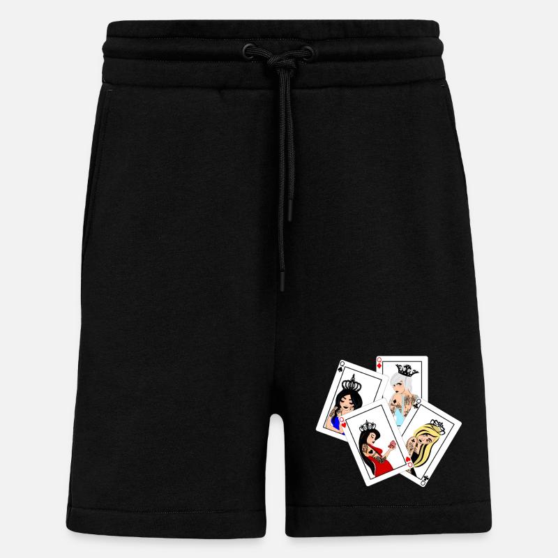 Carré de dames Punk - pêle-mêle - Short bio décontracté fabriqué en UE - SOLID BLACK