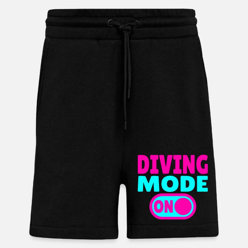 Mode plongée activé – Tauchen - Short bio décontracté fabriqué en UE - SOLID BLACK