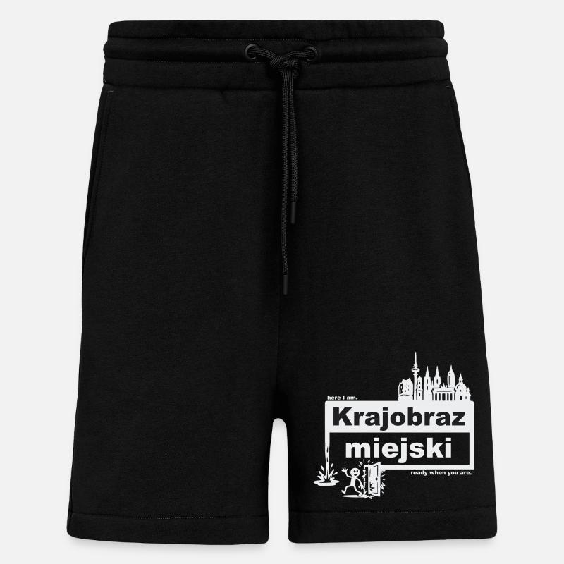 Stadtbild - polnisch - ready when you are - Shorts - made by SPREAD - SOLID BLACK