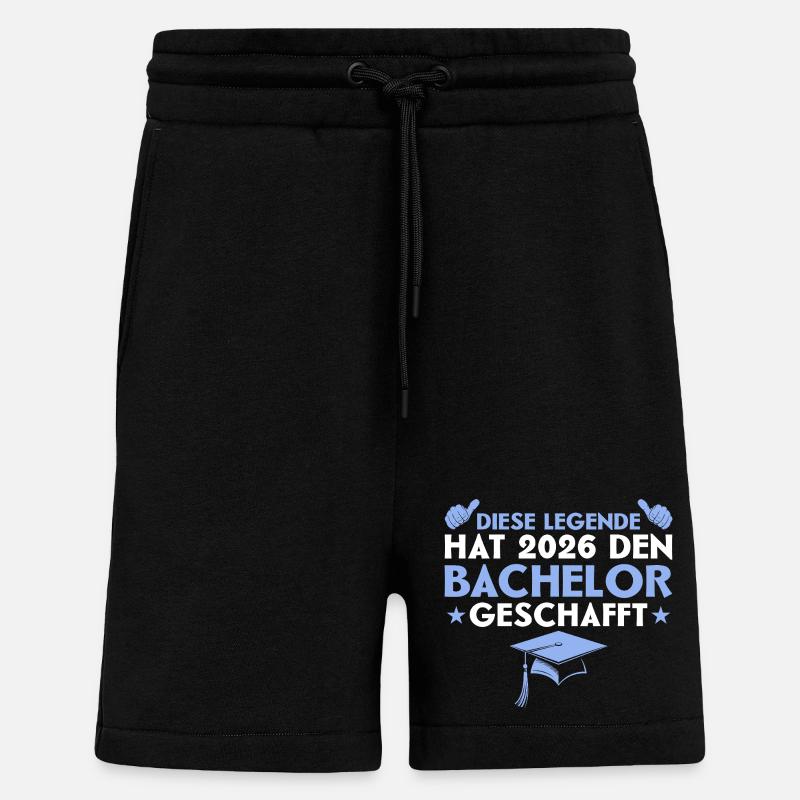 Examen de licence réussi 2026 Licence - Short bio décontracté fabriqué en UE - SOLID BLACK