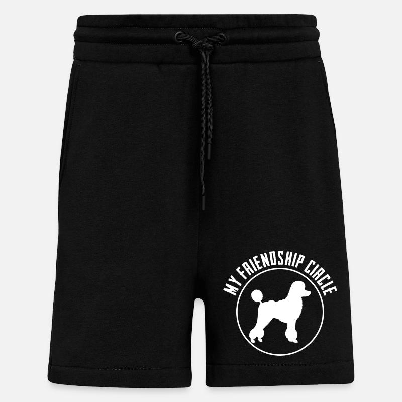 Caniche Mon Cercle d’Amitié - Short bio décontracté fabriqué en UE - SOLID BLACK