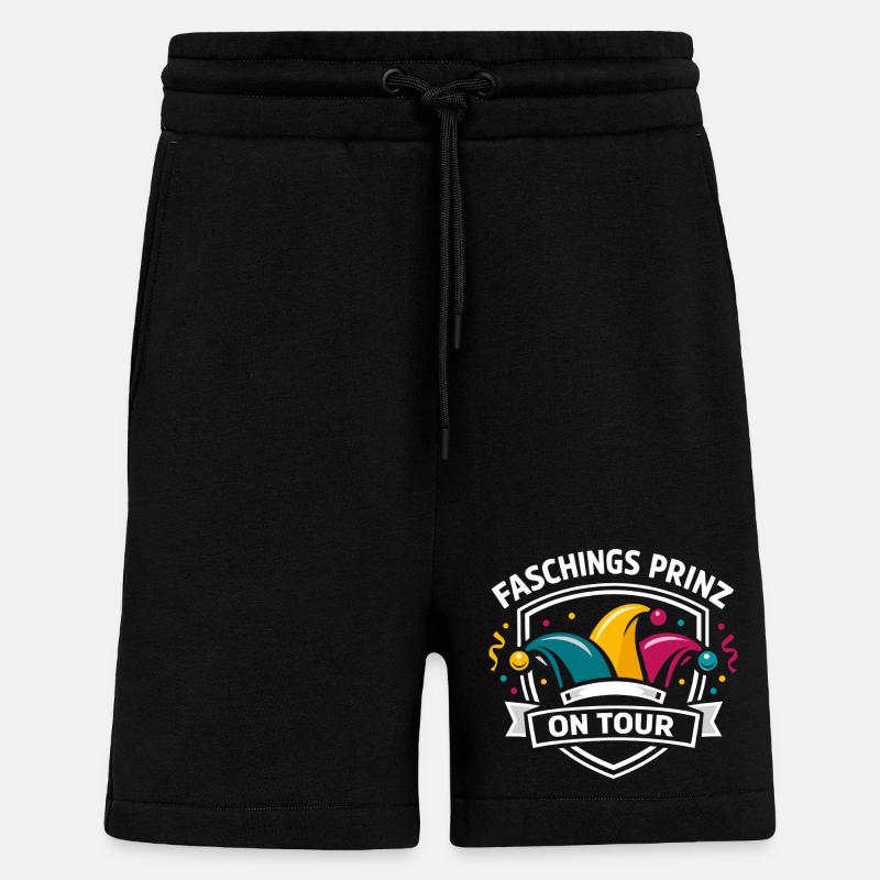 Fête du Carnaval Prince Carnaval Confettis - Short bio décontracté fabriqué en UE - SOLID BLACK
