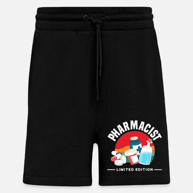 Pharmacist Retro Pharmacy Technician - Shorts - made by SPREAD - SOLID BLACK