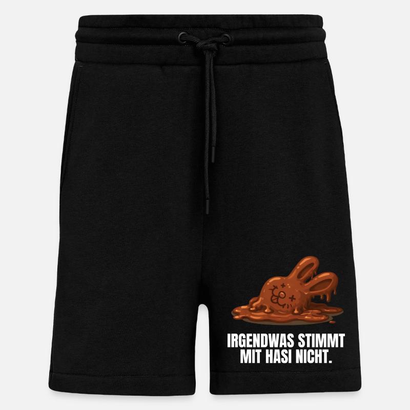 Bunny Easter Chocolate Bunny Funny - Shorts - made by SPREAD - SOLID BLACK