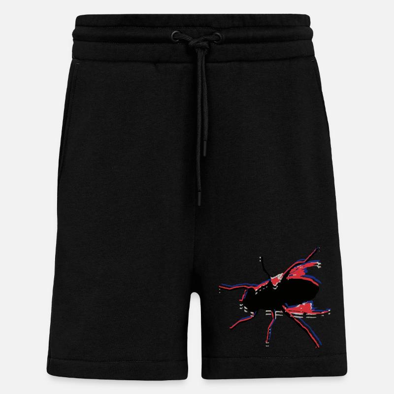 Fliege fischen No. 5 - Shorts - made by SPREAD - SOLID BLACK