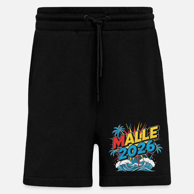 Fête de Malle 2026 - Short bio décontracté fabriqué en UE - SOLID BLACK