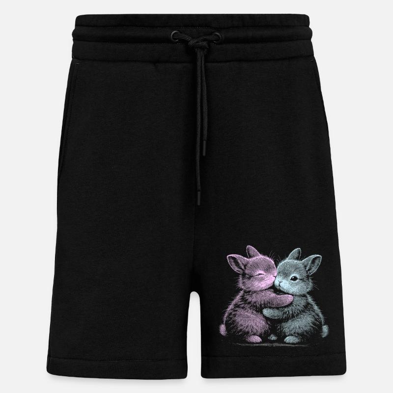 Lapin pygmée - Short bio décontracté fabriqué en UE - SOLID BLACK