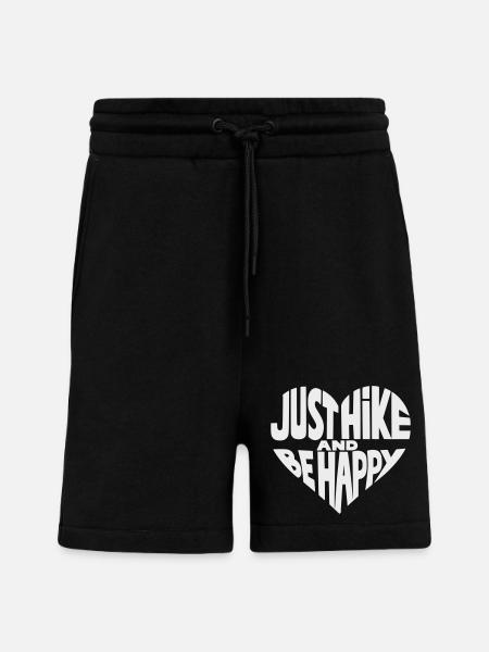 Juste randonner et être heureux design - Short bio décontracté fabriqué en UE - SOLID BLACK