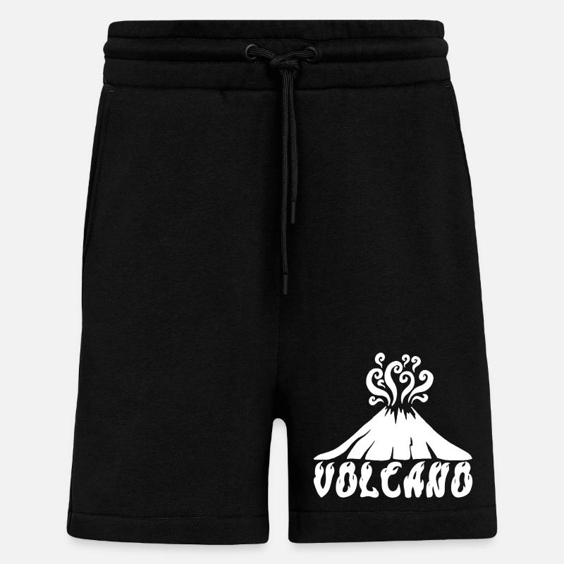 White Volcano - Shorts - made by SPREAD - SOLID BLACK