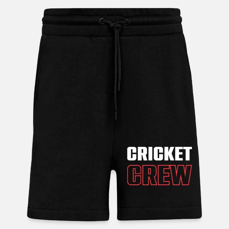 Équipe de cricket - Short bio décontracté fabriqué en UE - SOLID BLACK