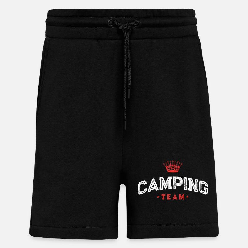 L’équipe du camping - Short bio décontracté fabriqué en UE - SOLID BLACK