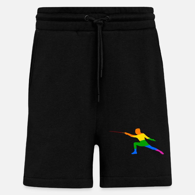 Regenbogen Fechten - Shorts - made by SPREAD - SOLID BLACK