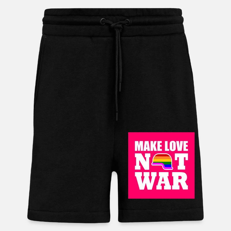 Make love not war - Shorts - made by SPREAD - SOLID BLACK