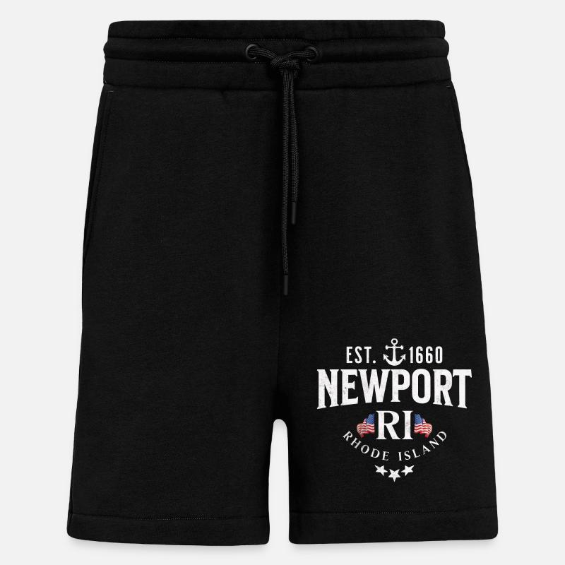 Newport, Rhode island - Shorts - made by SPREAD - SOLID BLACK