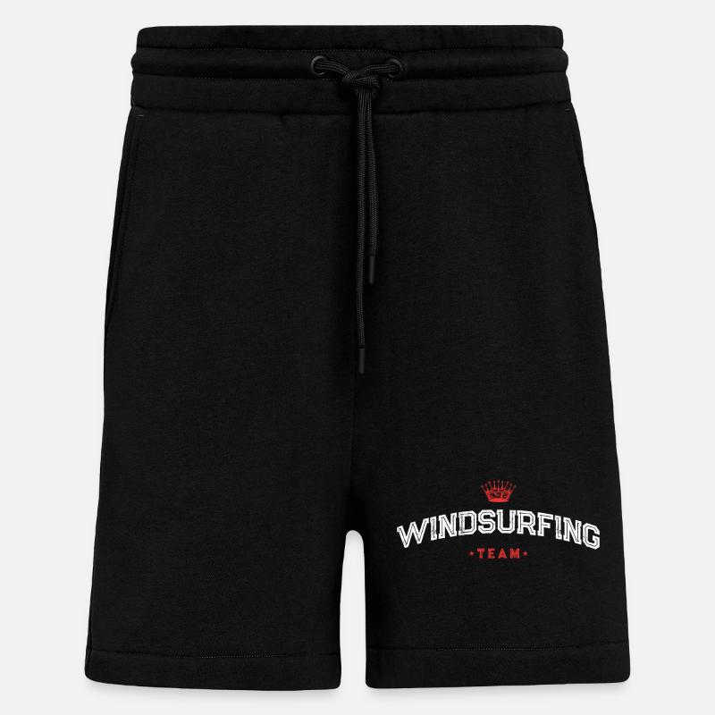 Équipe de planche à voile - Short bio décontracté fabriqué en UE - SOLID BLACK