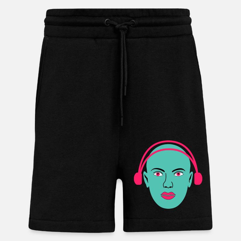 Frau hört Musik - Shorts - made by SPREAD - SOLID BLACK
